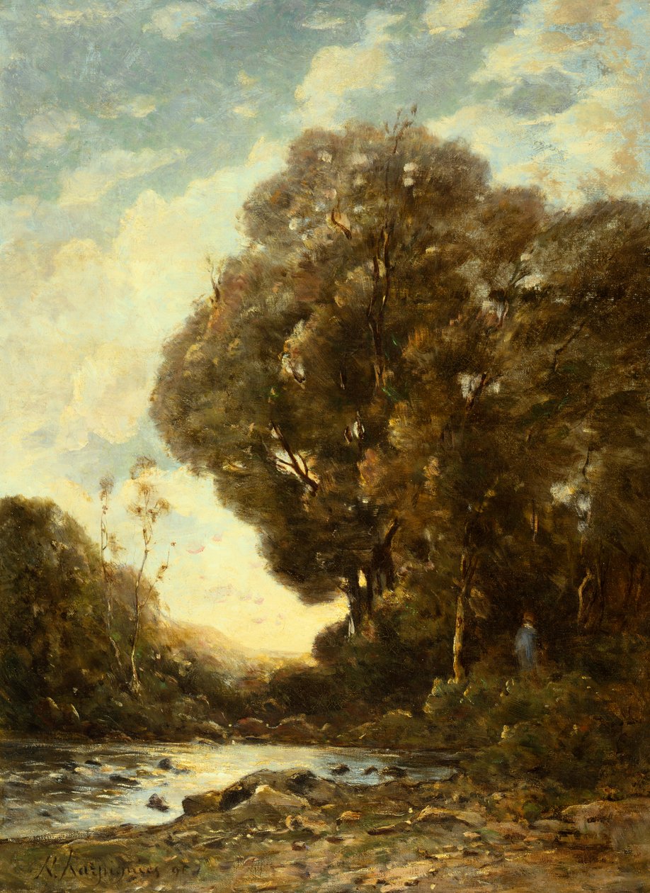 The River by Henri Joseph Harpignies