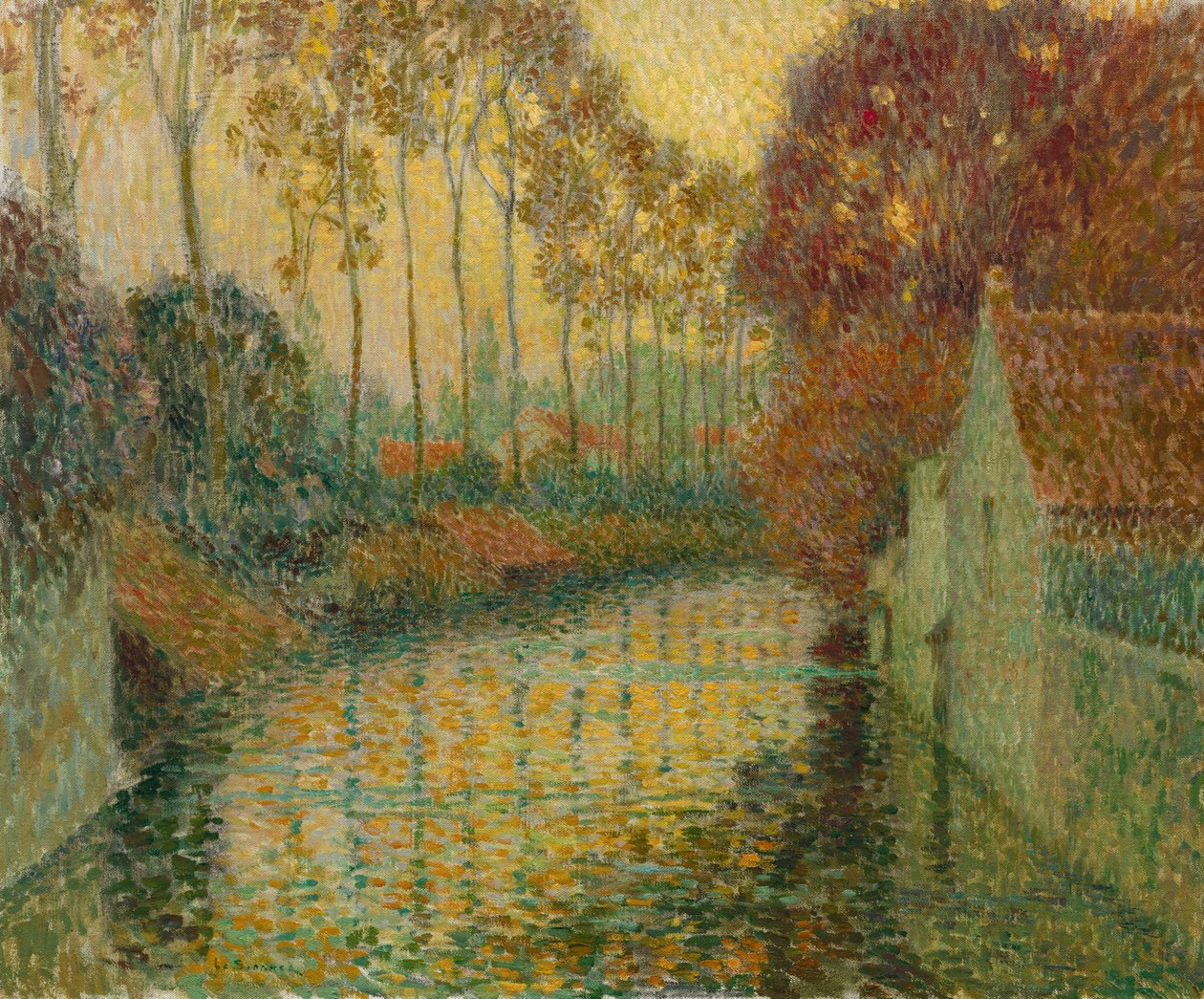 Canal in Autumn (Gisors) by Henri Le Sidaner