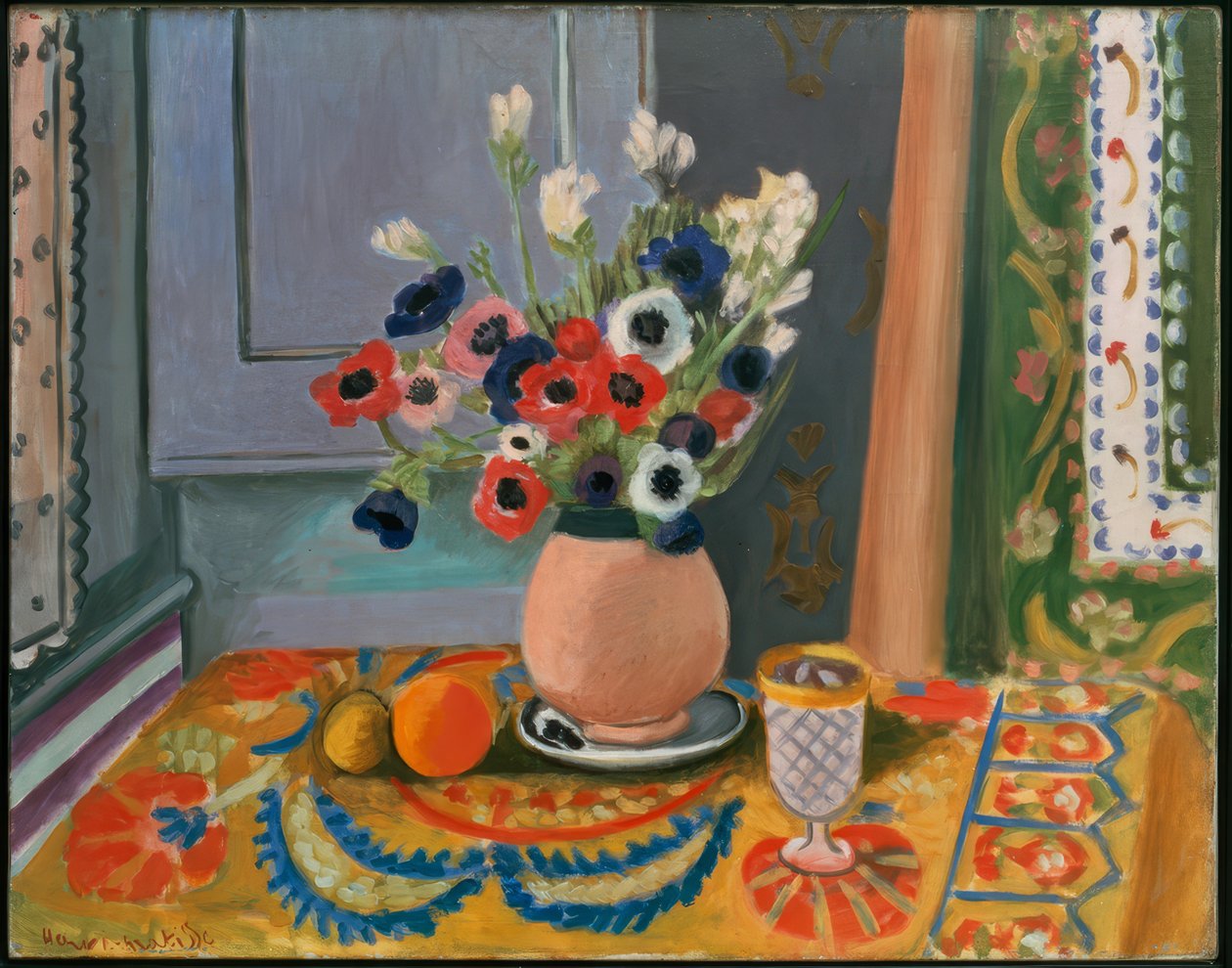 Anemones in an Earthenware Vase by Henri Matisse