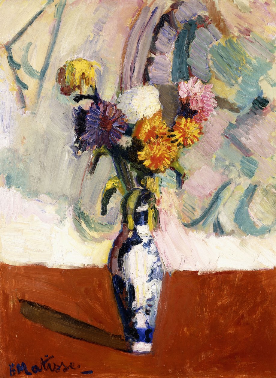 Chrysanthemums in a China Vase by Henri Matisse