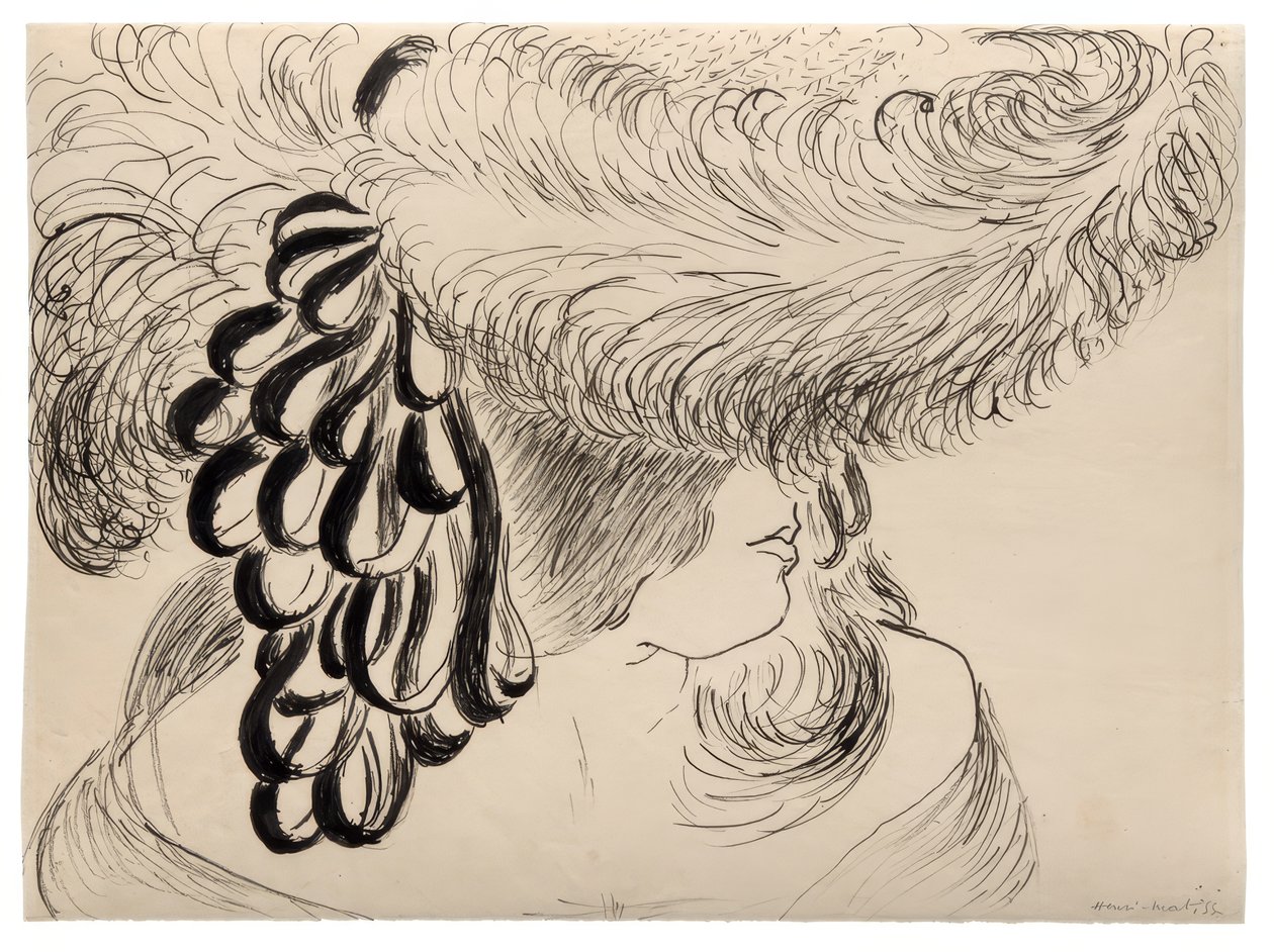 Girl in Plumed Hat (Mlle Antoinette) by Henri Matisse
