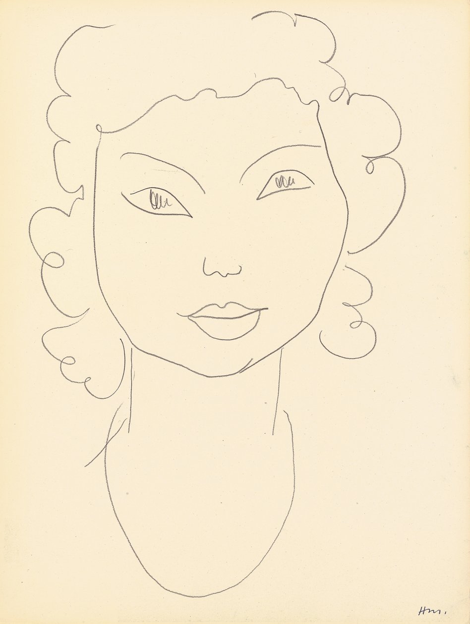 Head, Curly Hair by Henri Matisse