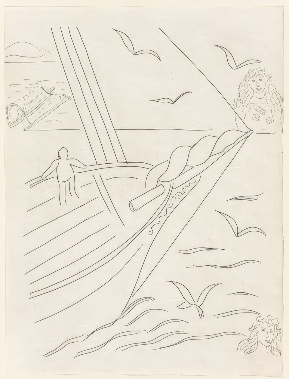 The Azure, plate nine from Poesies de Mallarmé by Henri Matisse