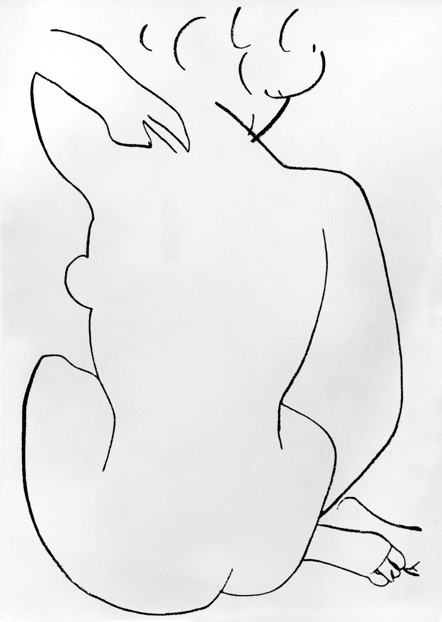 Naked Woman Squatting Down by Henri Matisse