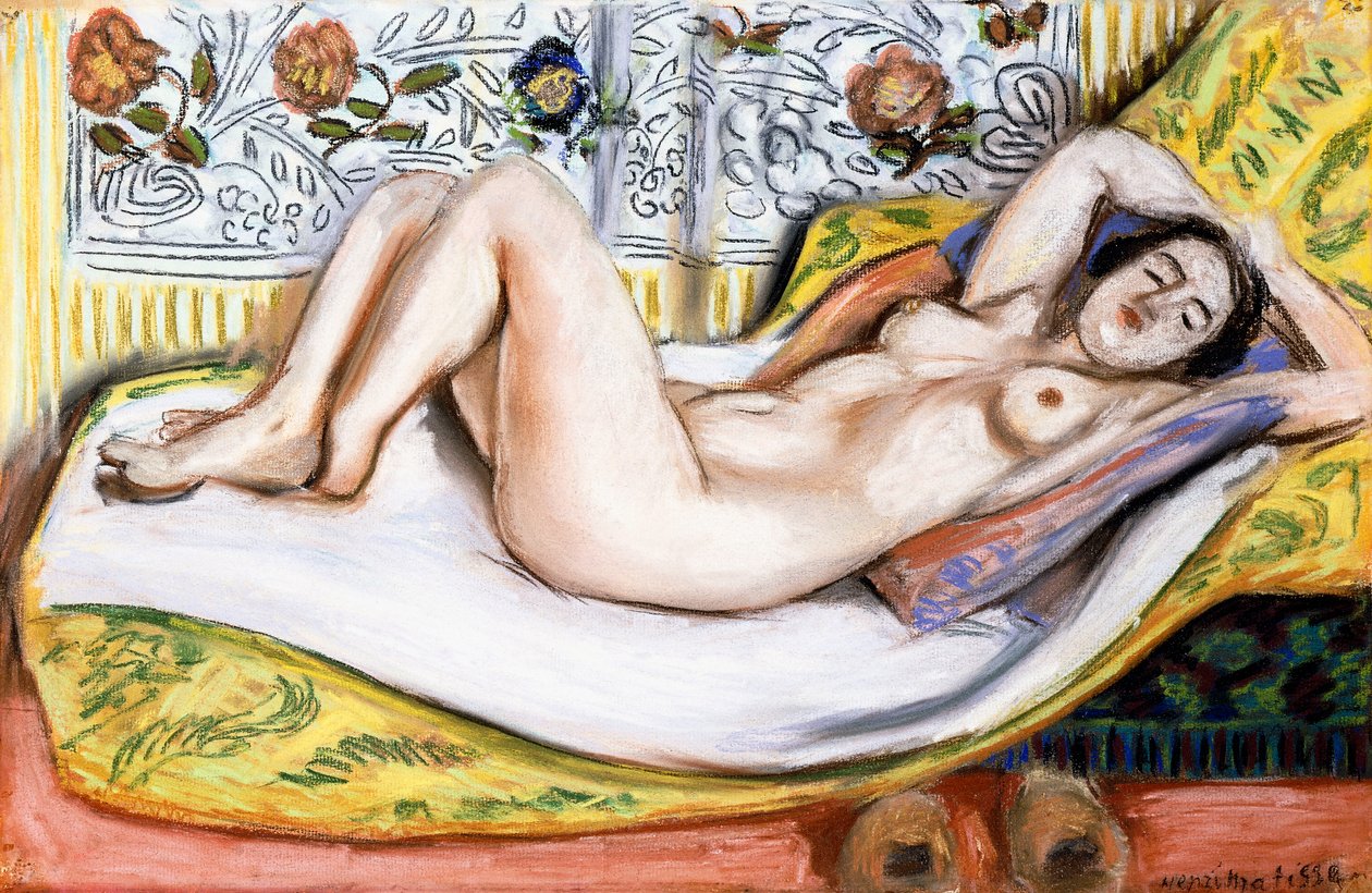 Nude on a Yellow Sofa by Henri Matisse