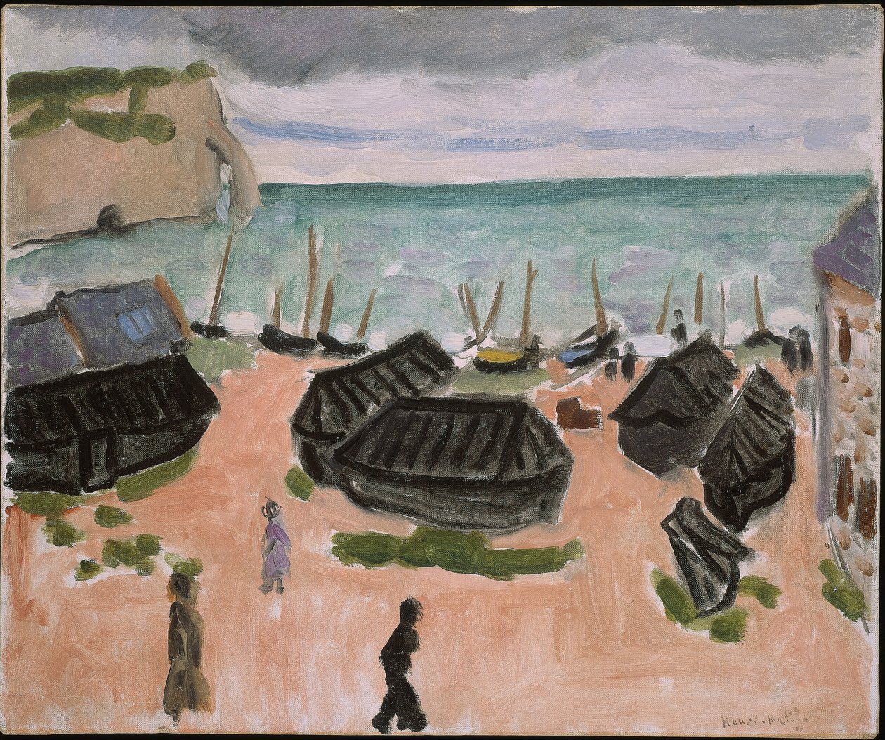 The Boat Huts at Etretat by Henri Matisse