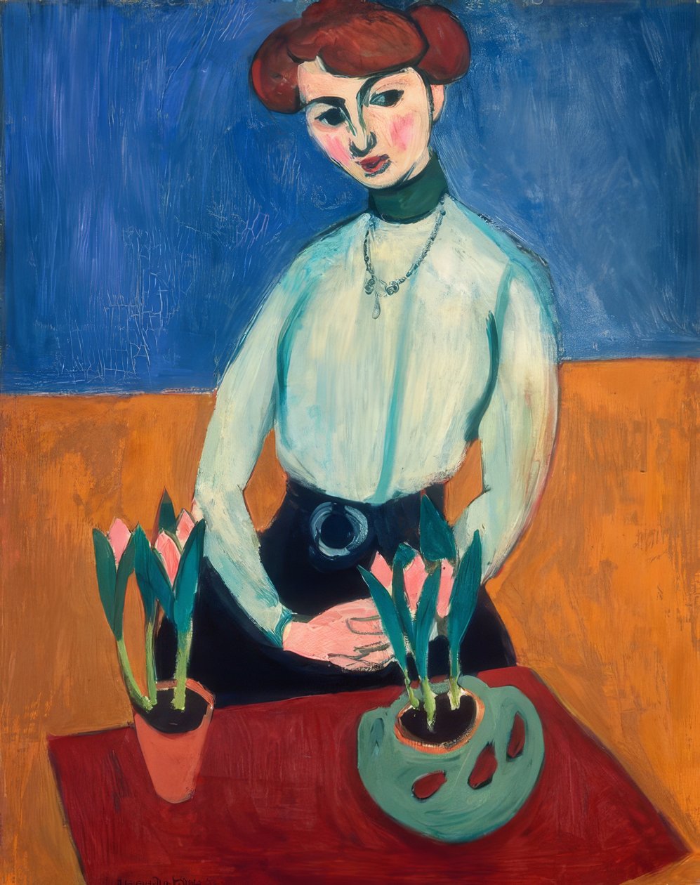 Young Woman with Tulips by Henri Matisse