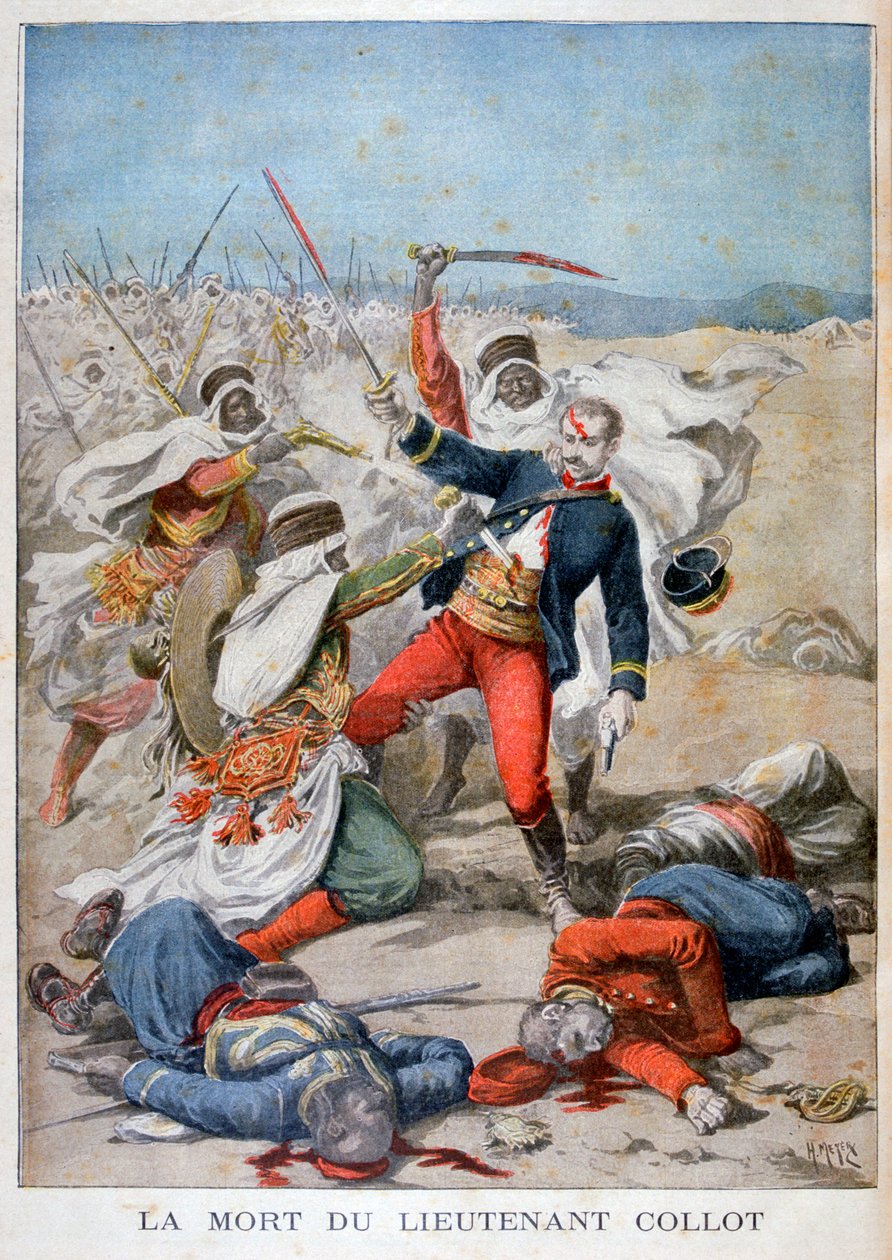 Death of Lieutenant Collet, Algeria by Henri Meyer