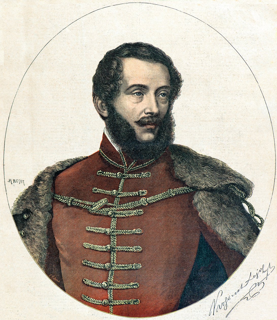 Portrait of Lajos Kossuth by Henri Meyer