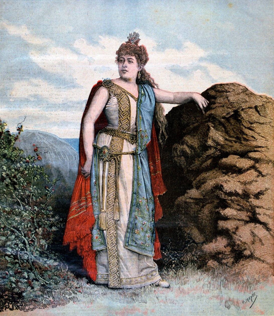 Renee Richard in the Opera Sapho, 1893 by Henri Meyer