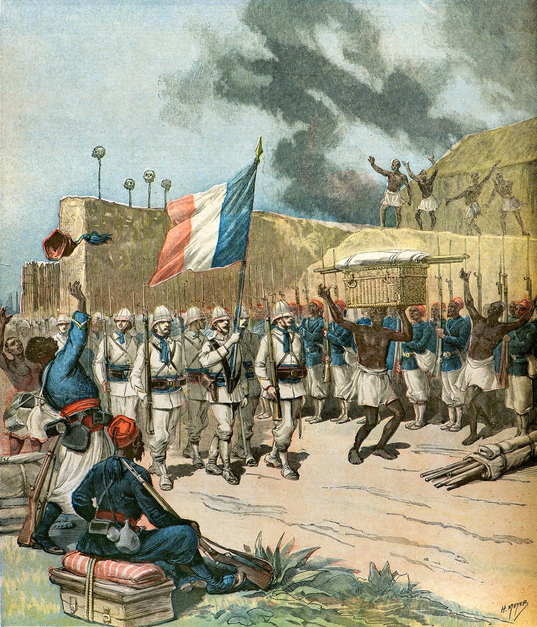 Troops Entering Abomey by Henri Meyer