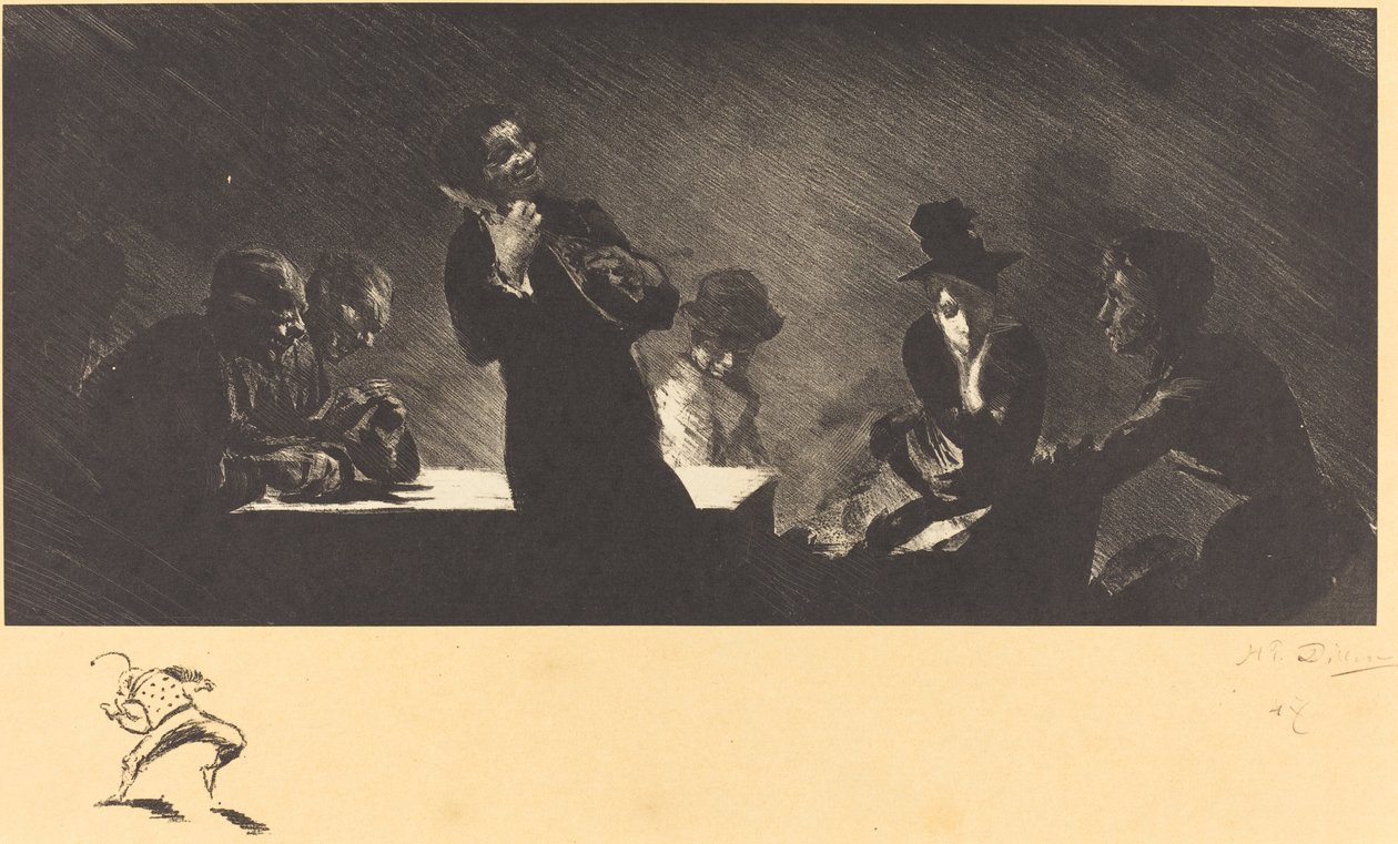 The Mandolin Player by Henri Patrice Dillon