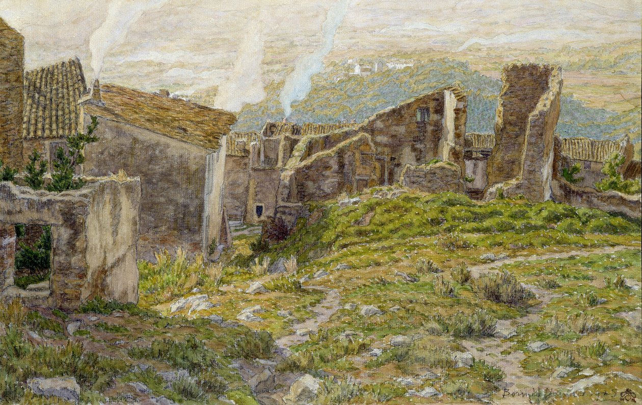 Old Castle of Bormes les Mimosas by Henri Rivière