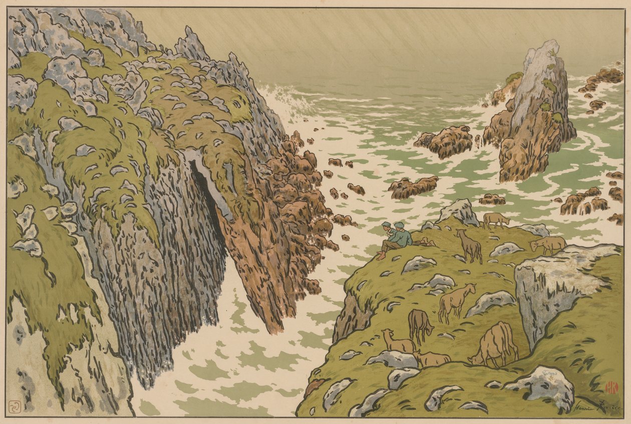 Aspects of Nature: The Cliff by Henri Rivière