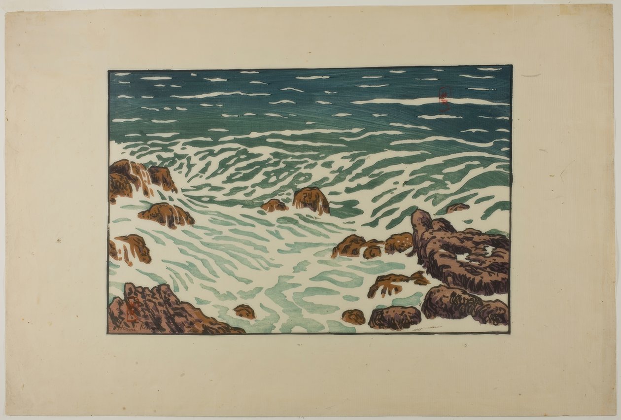 Small Rising Wave, Pointe de la Haye by Henri Rivière