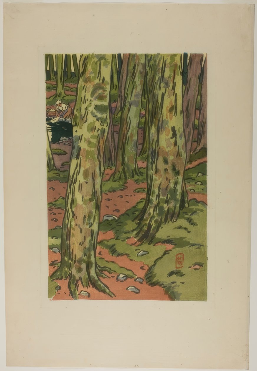 Washing Place under Trees at Loguivy by Henri Rivière