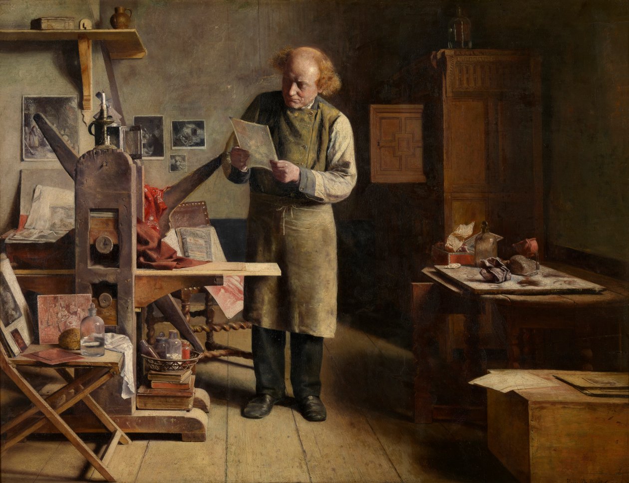 The Plate Printer by Henri de Braekeleer
