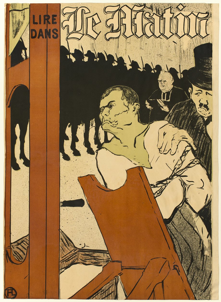 At the Foot of the Scaffold by Henri de Toulouse Lautrec