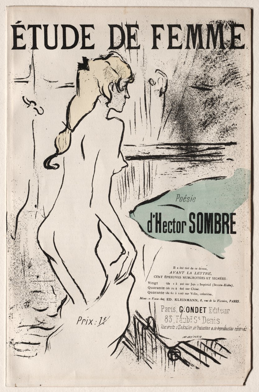 Study of a Woman by Henri de Toulouse Lautrec