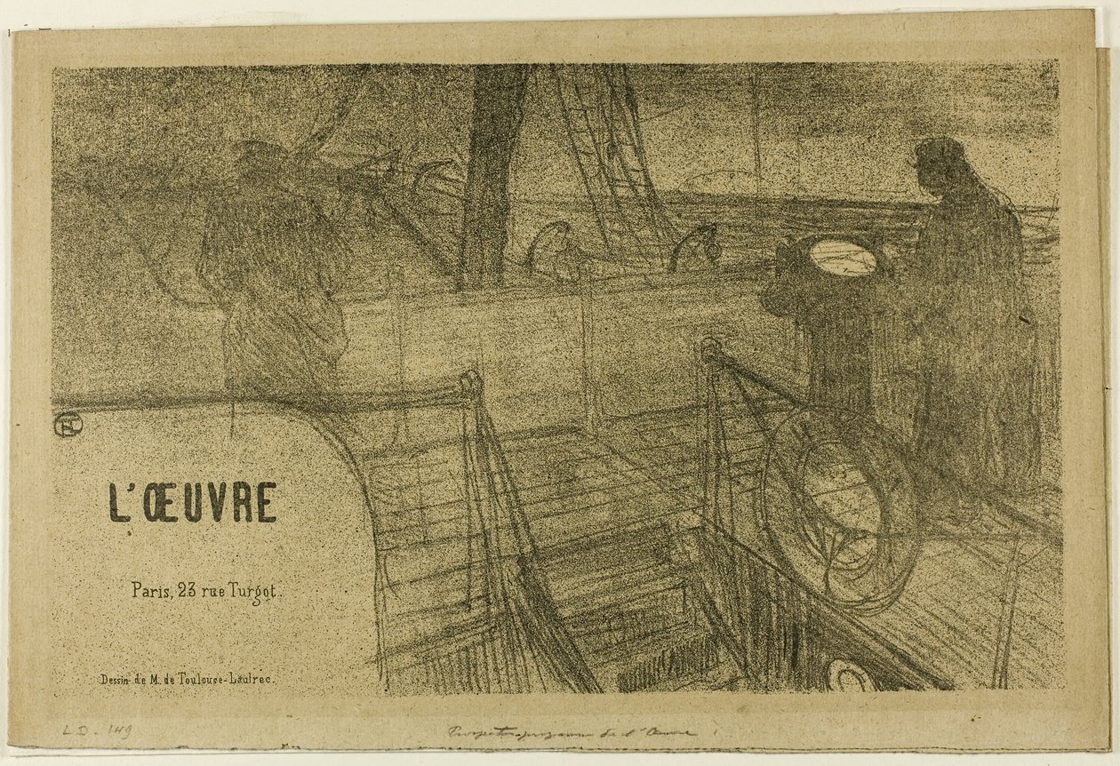 Prospectus—Program of the Work by Henri de Toulouse Lautrec
