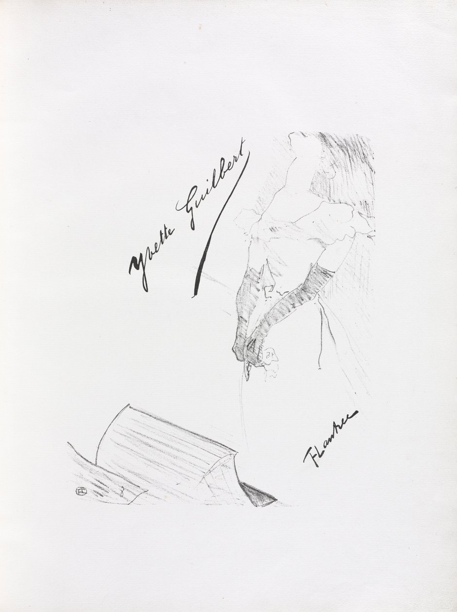 Yvette Guilbert-English Series: Frontispiece by Henri de Toulouse Lautrec