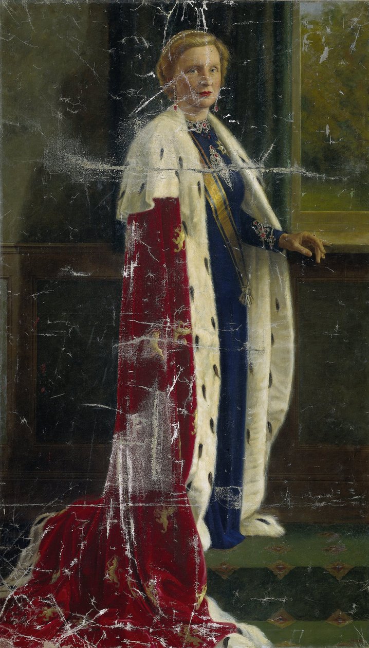 Queen Juliana of the Netherlands in Her Coronation Robes by Henricus Rol