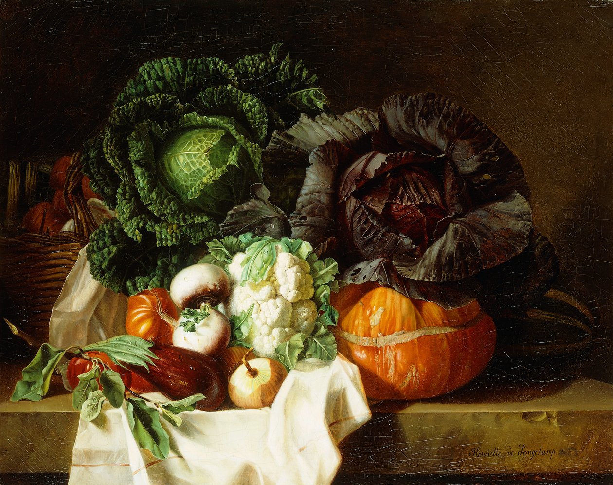 Still Life of Winter Vegetables by Henrietta de Longchamp