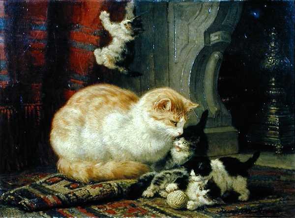 Kittens at Play by Henriette Gertruide Knip