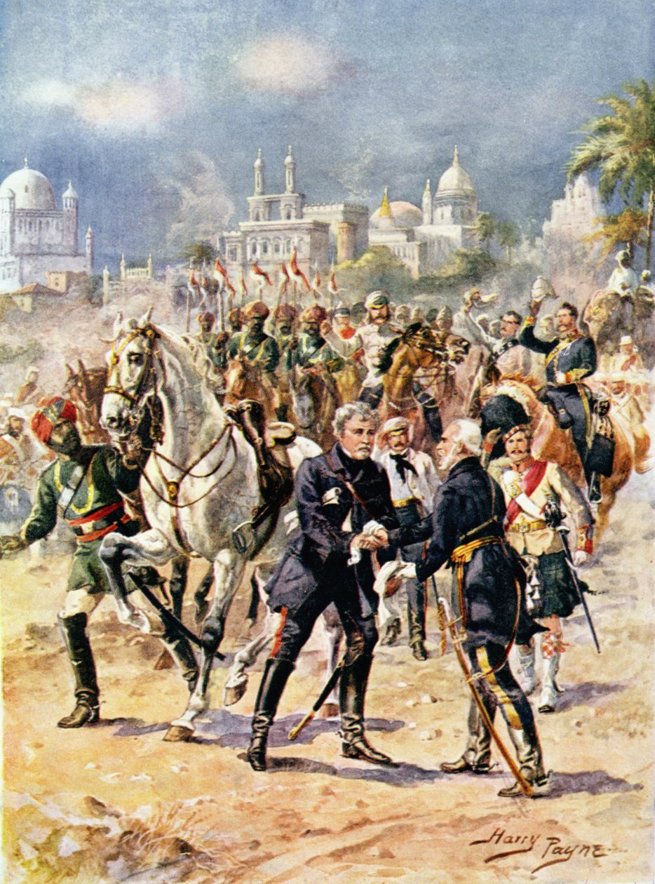 The Meeting of Sir Colin Campbell and General Outram, Illustration from 
