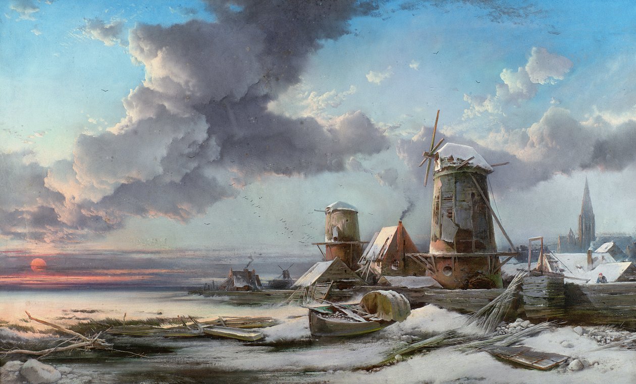 Frosty Sunrise, Leiden by Henry Bright