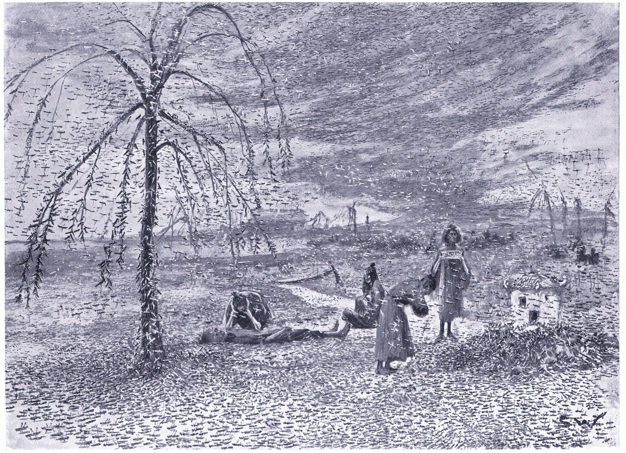 A plague of locusts by Henry Charles Seppings Wright