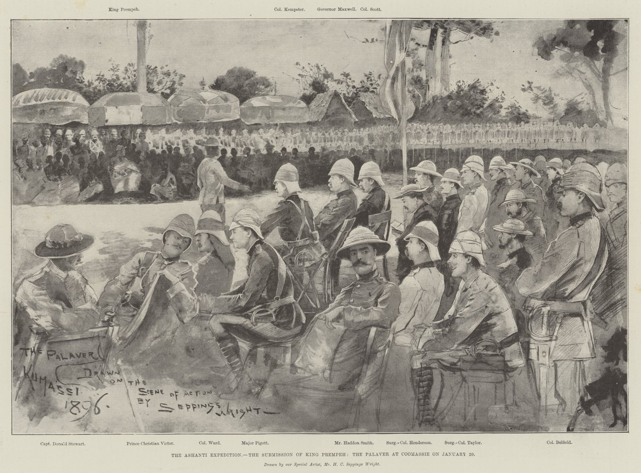 The Ashanti Expedition, the Submission of King Prempeh, the Palaver at Coomassie on 20 January by Henry Charles Seppings Wright