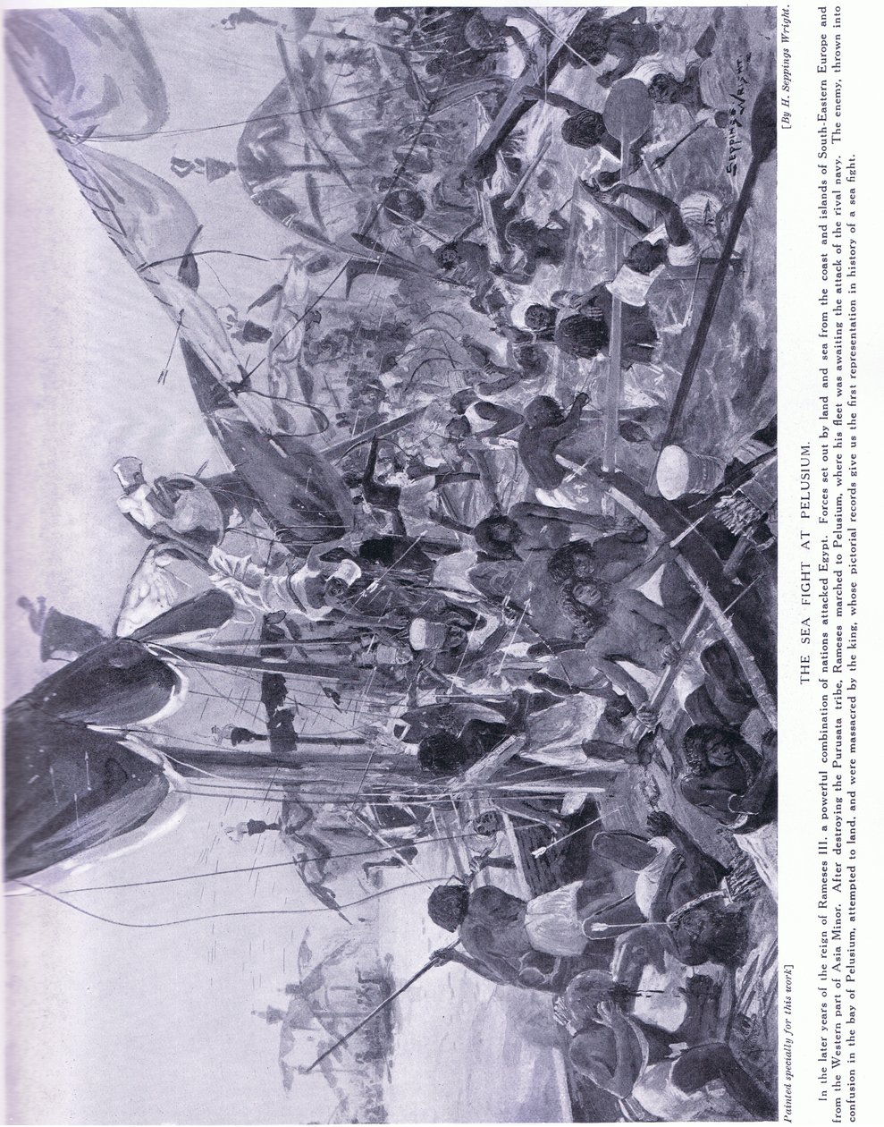 The Sea Fight at Pelusium by Henry Charles Seppings Wright