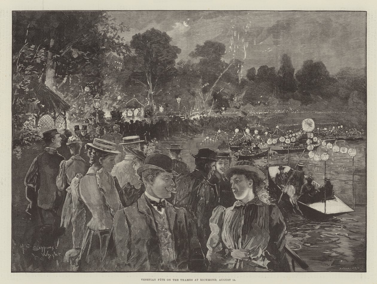 Venetian Fete on the Thames at Richmond, 15 August by Henry Charles Seppings Wright