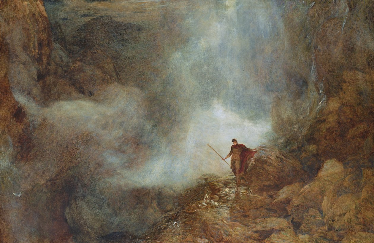 Arthur in the Gruesome Glen by Henry Clarence Whaite