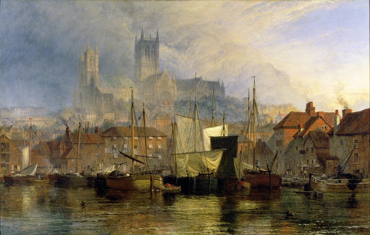 Lincoln Cathedral from the Brayford Pool by Henry Dawson