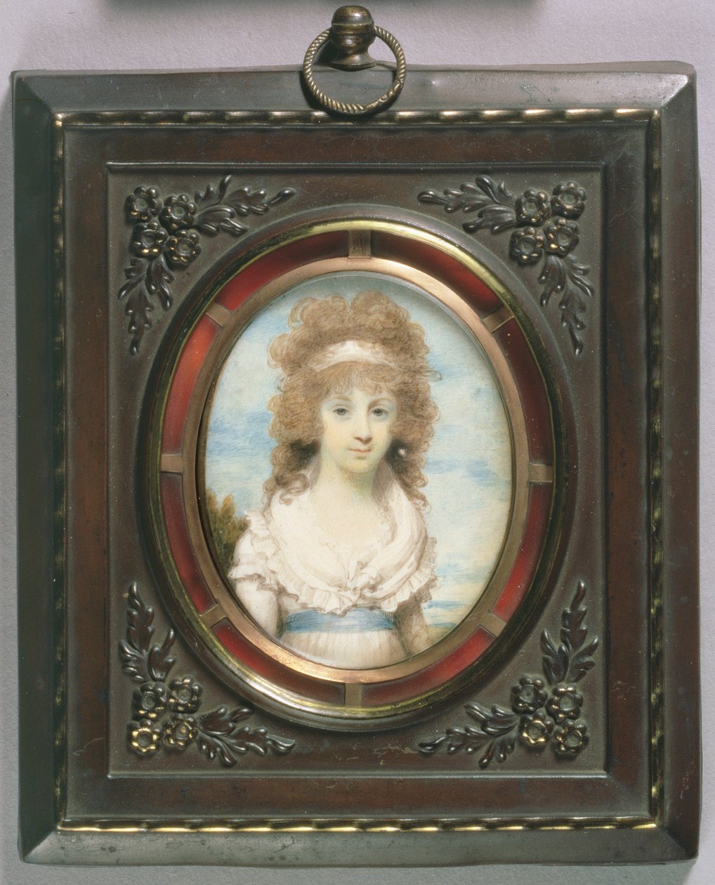 Portrait Miniature of Anna Maria Blunt by Henry Edridge