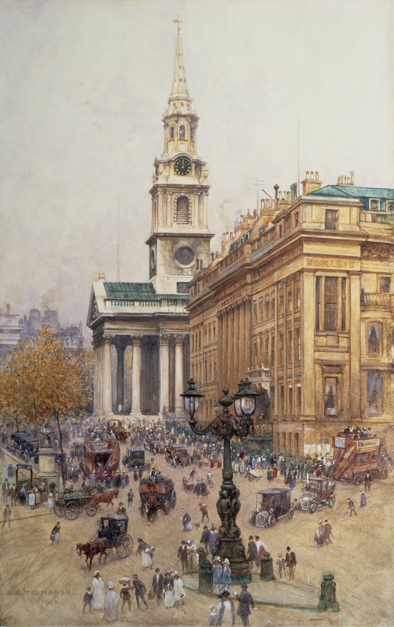 Trafalgar Square, 1912 by Henry Edward Tidmarsh