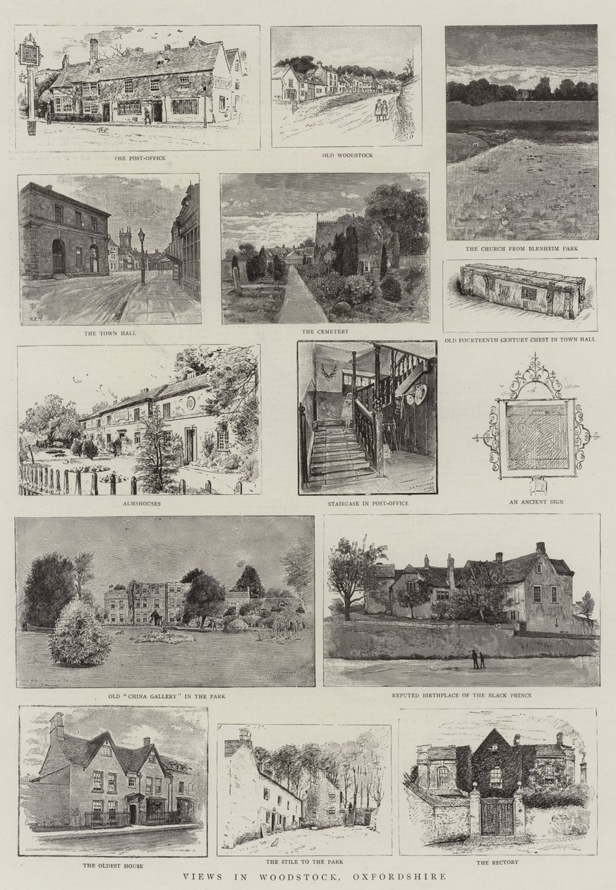 Views in Woodstock, Oxfordshire by Henry Edward Tidmarsh