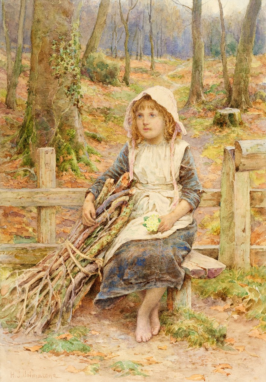 The Wood Gatherer, c.1880 by Henry James Johnstone