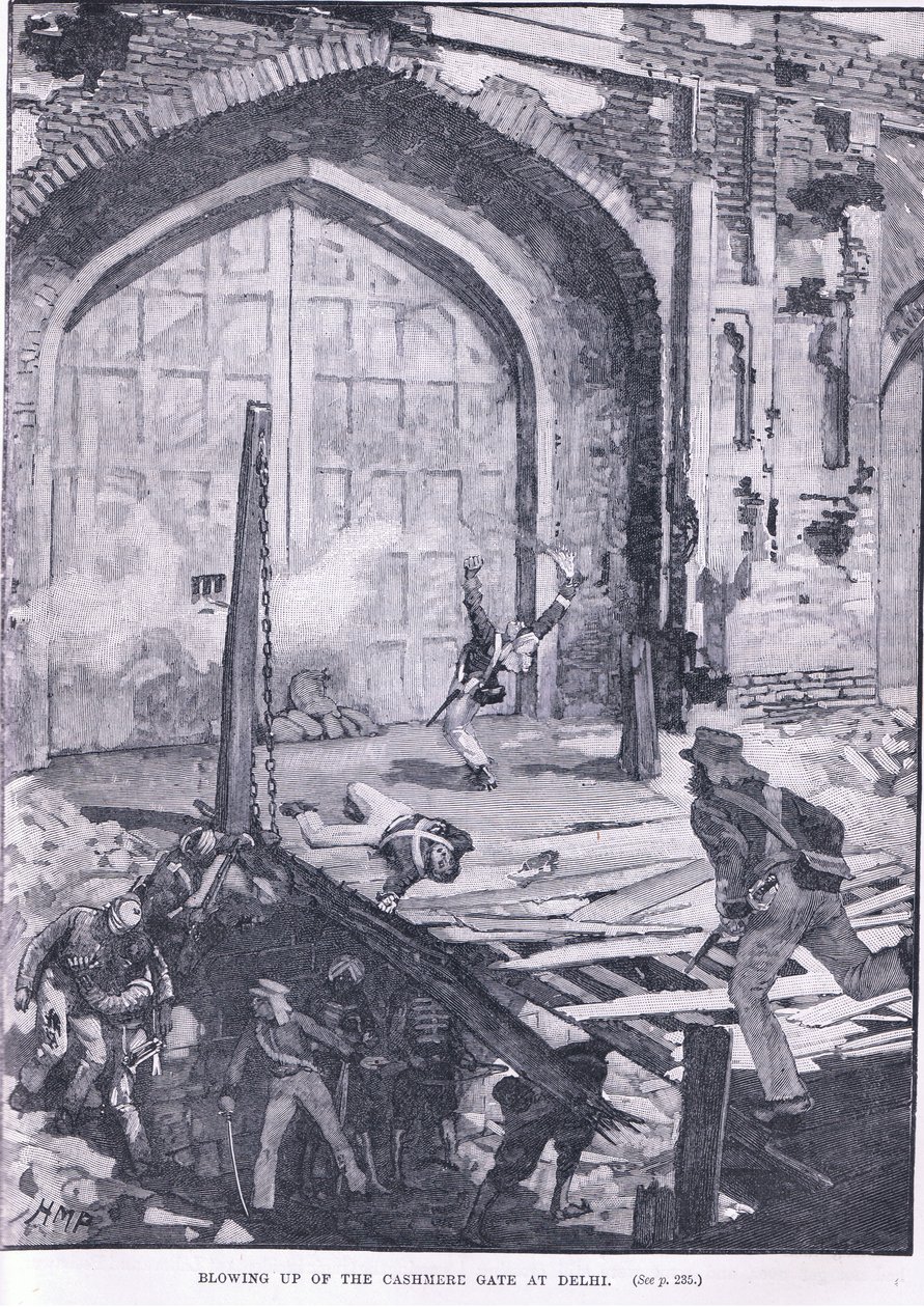 Blowing Up the Cashmere Gate at Delhi 1857 AD by Henry Marriott Paget