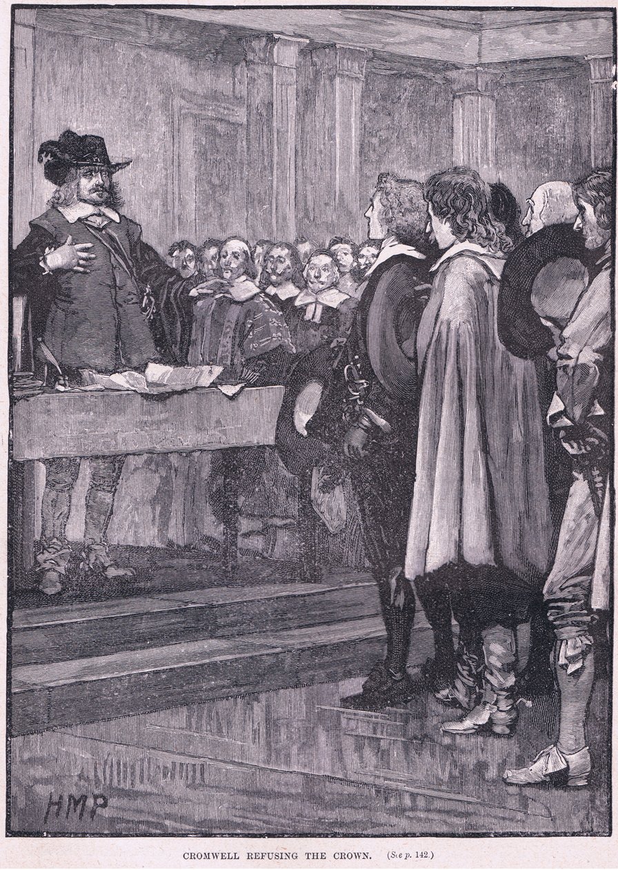 Cromwell refusing the crown AD 1657 by Henry Marriott Paget
