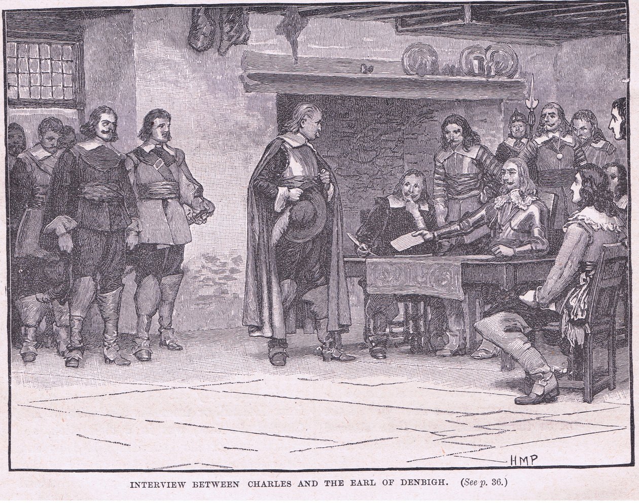 Interview Between Charles and the Earl of Denbigh AD 1644 by Henry Marriott Paget