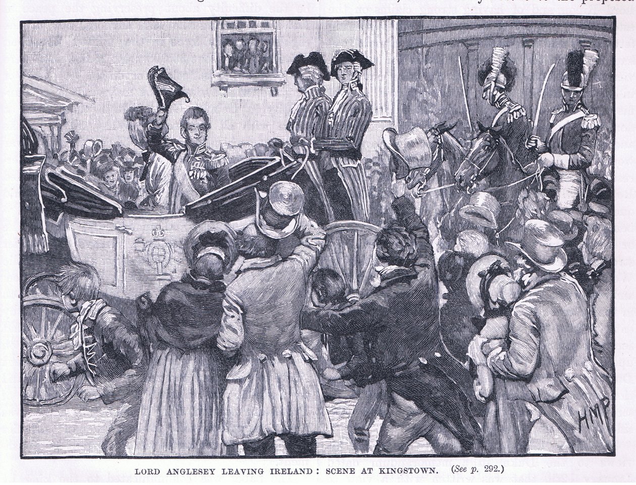 Lord Anglesey leaving Ireland: Scene at Kingston by Henry Marriott Paget