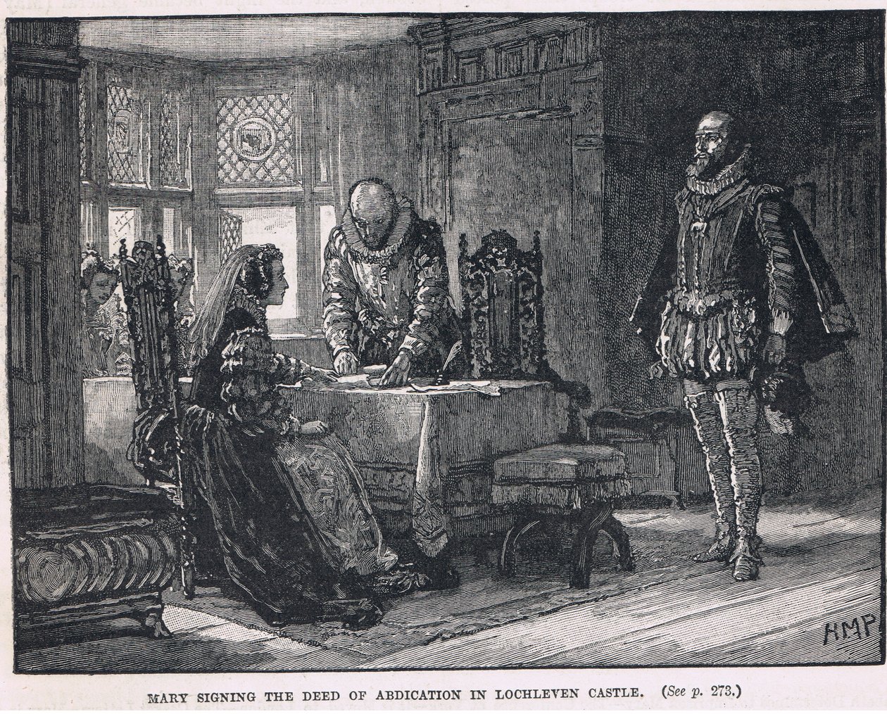 Mary Signing the Deed of Abdication in Lochleven Castle by Henry Marriott Paget
