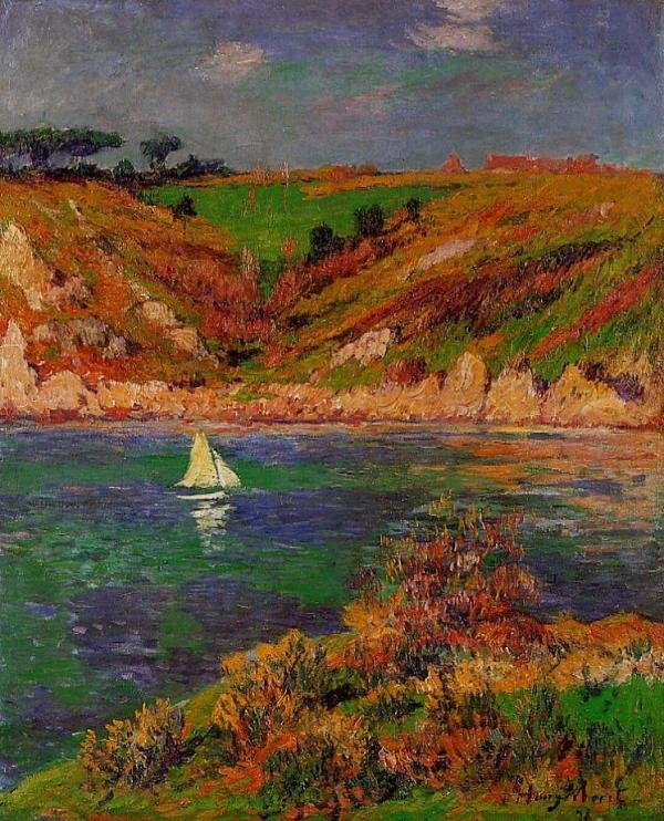 Sailboats in Brittany by Henry Moret