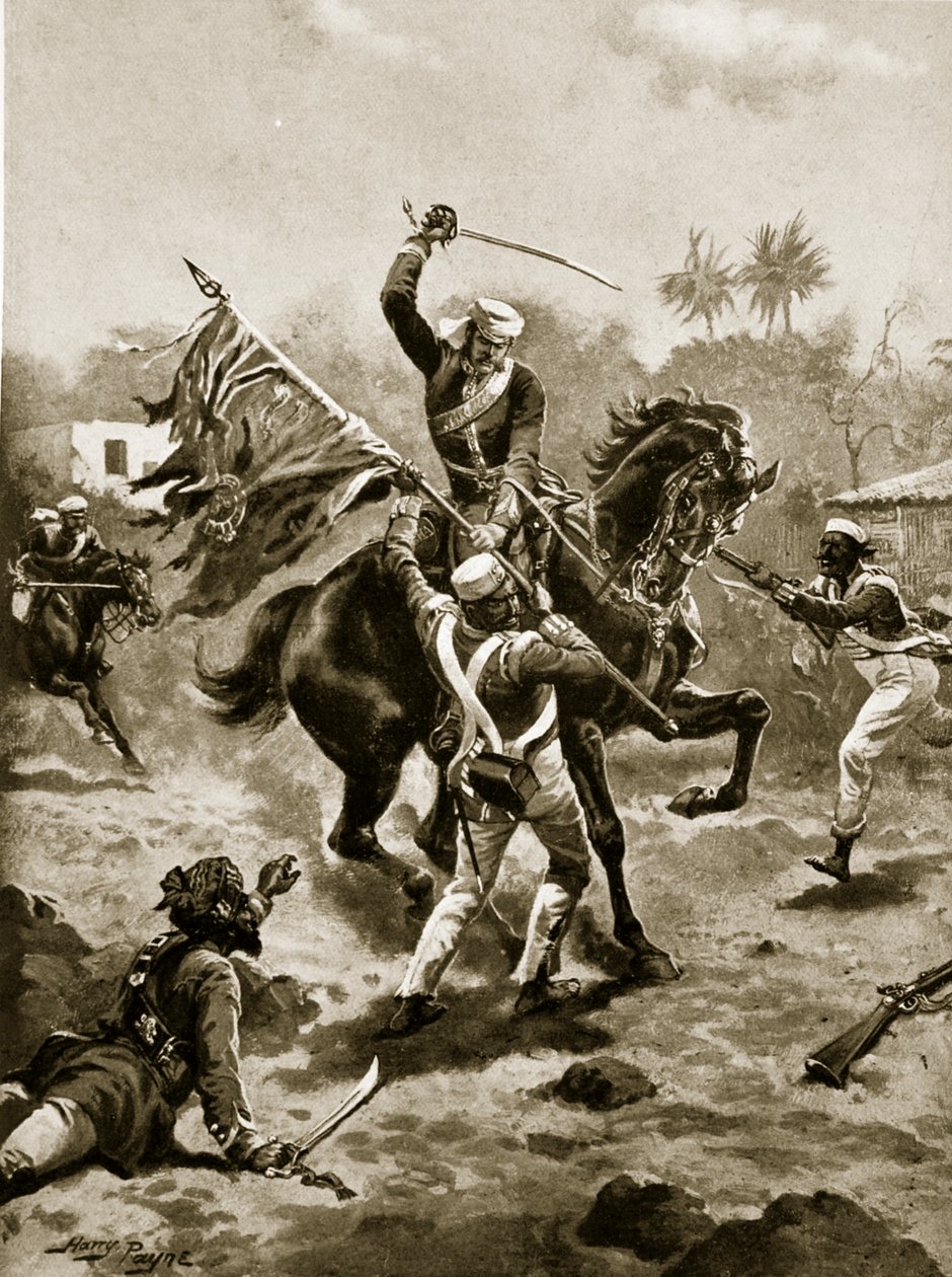 Lt Roberts winning his V.C. by Henry Payne