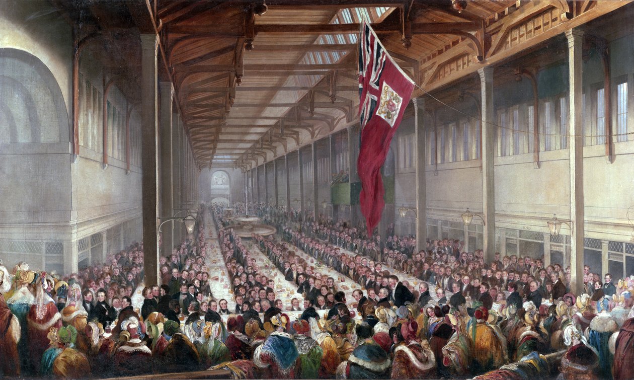 The Banquet Given on the Occasion of the Opening of the Grainger Market, Newcastle upon Tyne by Henry Perlee Parker