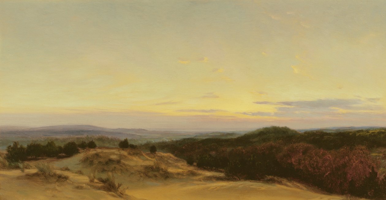 Sunset over a Landscape by Henry William Banks Davis
