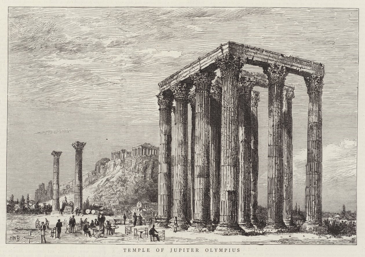 Temple of Jupiter Olympius by Henry William Brewer